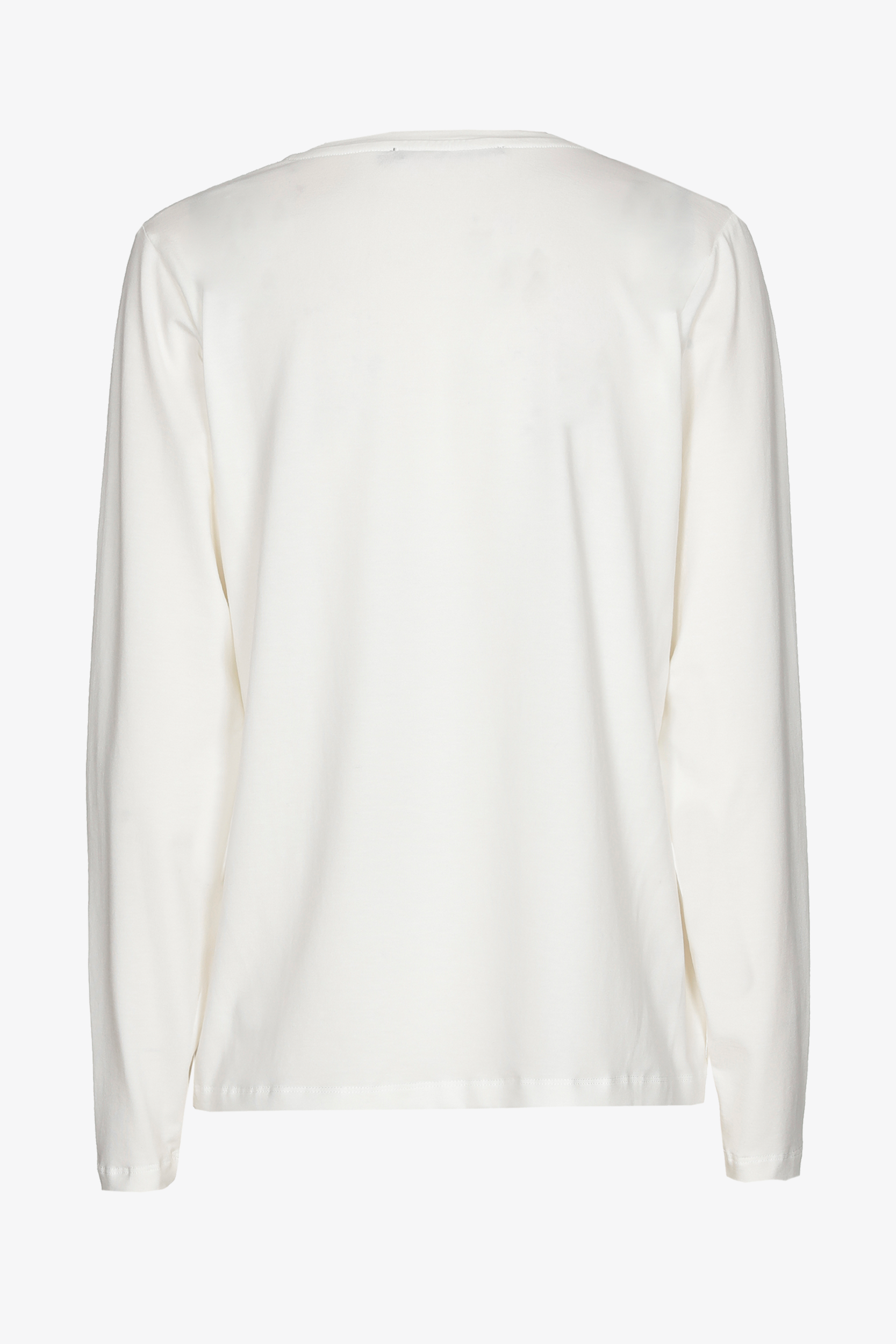 T-shirt met V-hals en lange mouwen