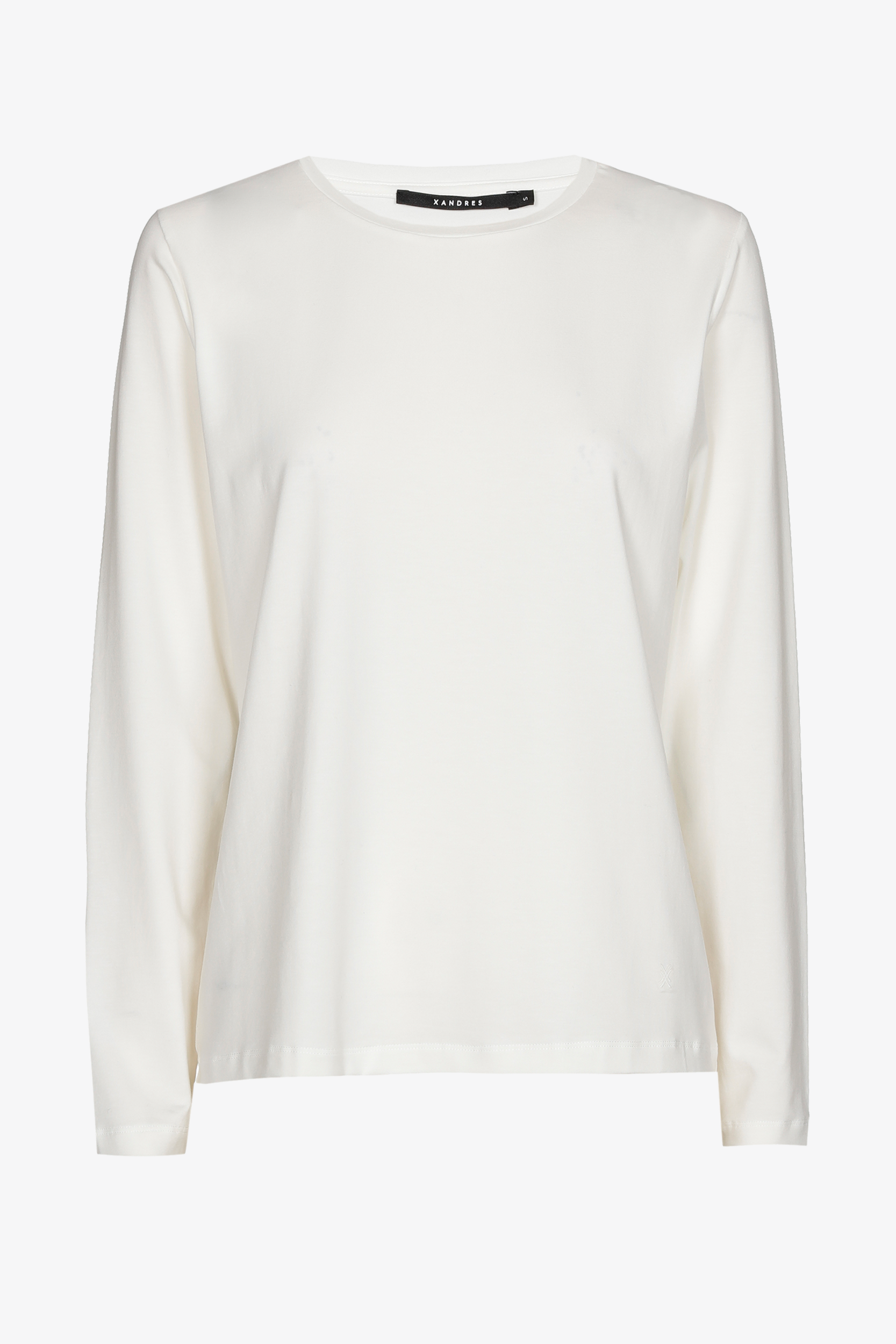 T-shirt met ronde hals en lange mouwen