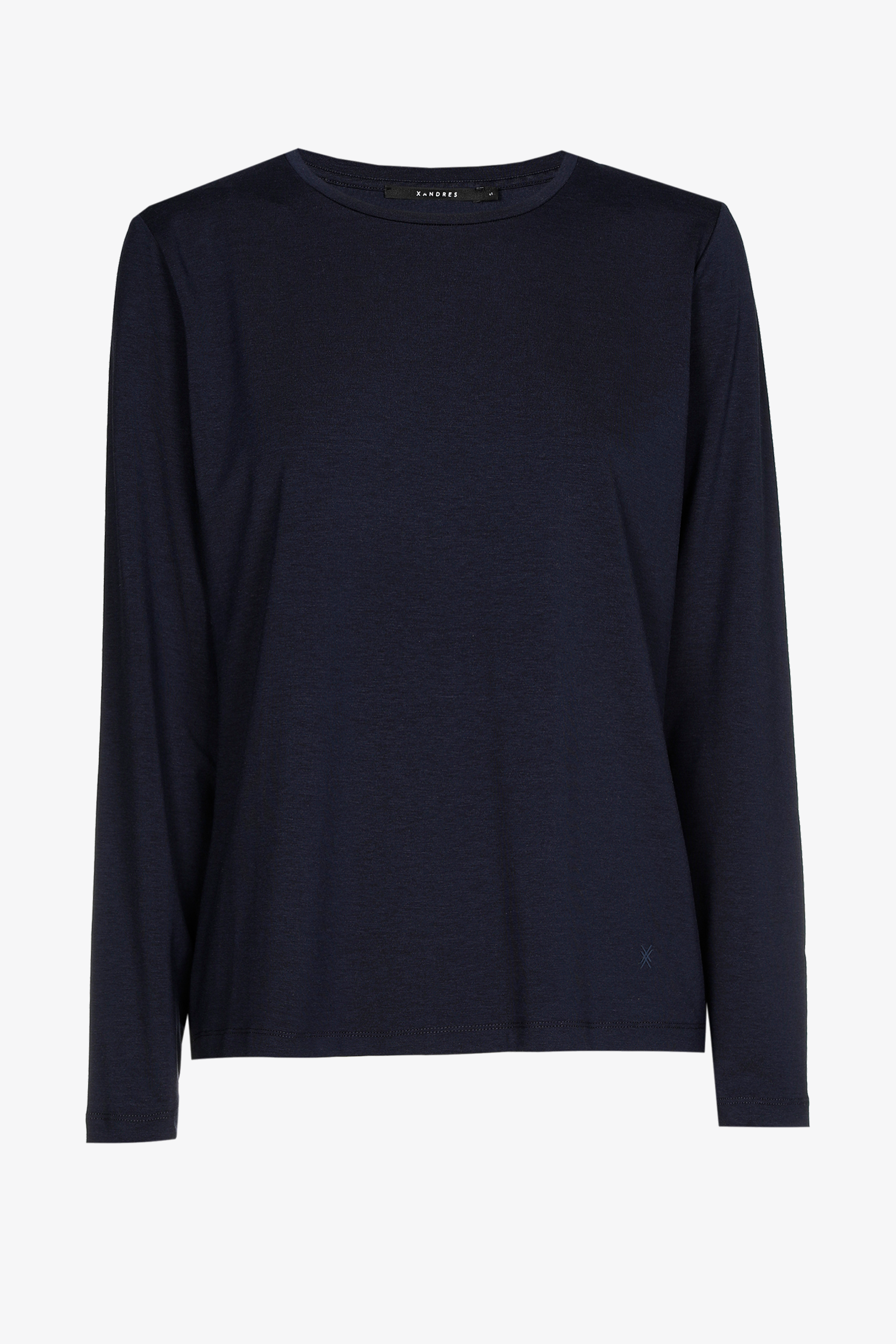 T-shirt met ronde hals en lange mouwen