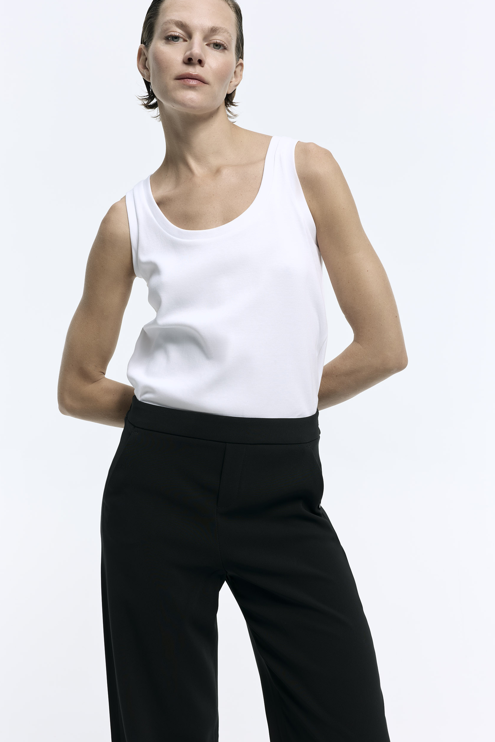 Top van organisch katoen