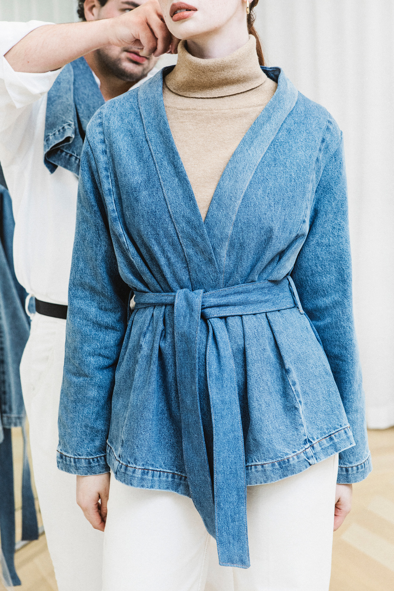 Upcycled denim jacket