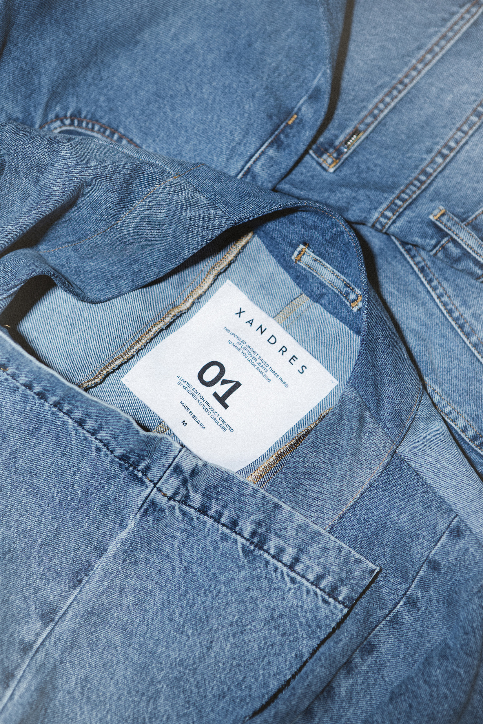 Upcycled denim jacket
