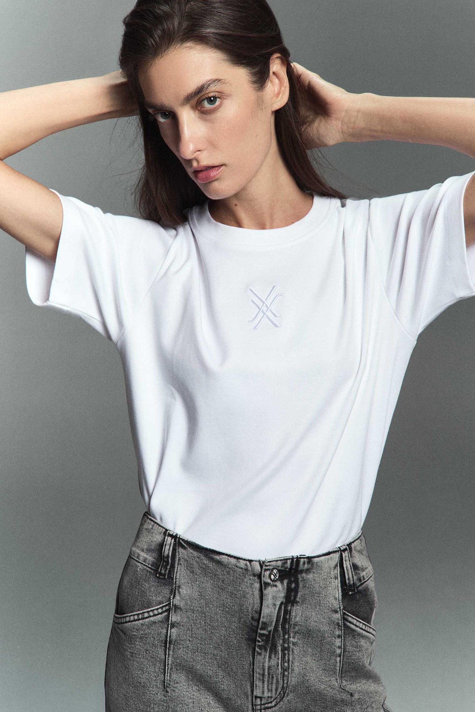 T-shirt en coton biologique avec logo