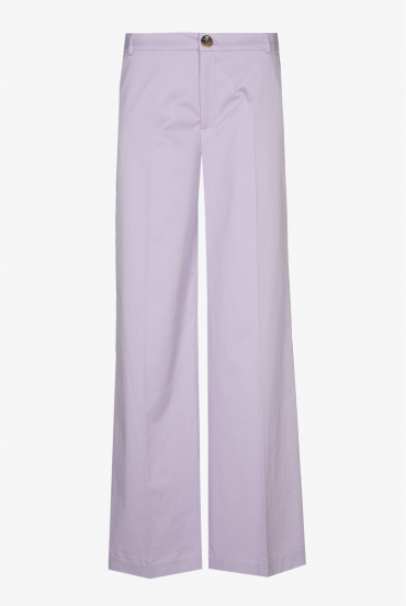 Light purple summer trousers with wide legs