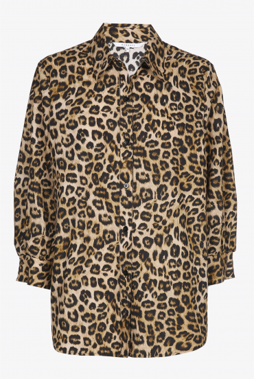 Blouse with leopard print
