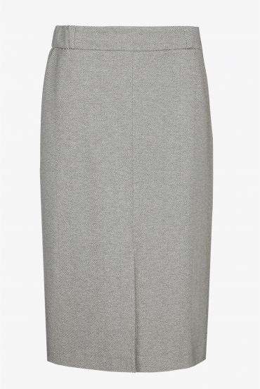 Skirt with herringbone print