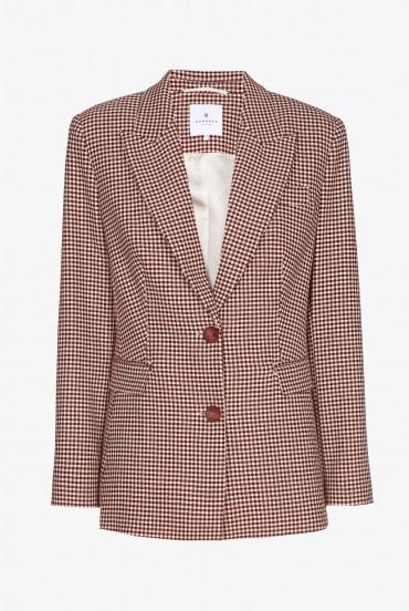 Blazer à motif pied-de-poule