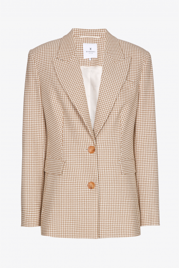 Blazer met pied-de-poule print