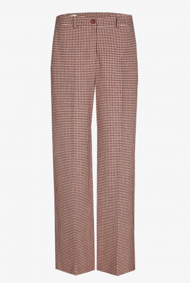 Pantalon habillé à motif pied-de-poule