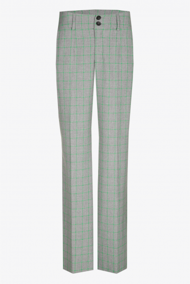 Geruite broek met wijde pijpen