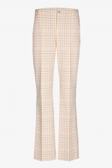 Meerkleurige broek met ruiten