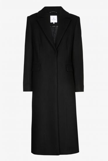 Manteau long habillé en sergé