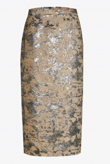 Pencil skirt with jacquard pattern