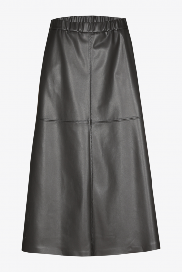 Lange faux leather rok