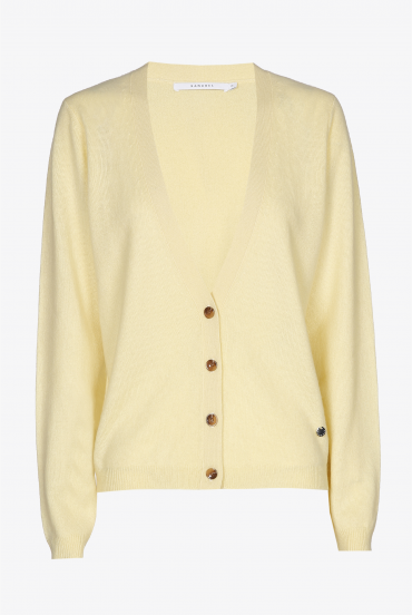 Light yellow cashmere cardigan