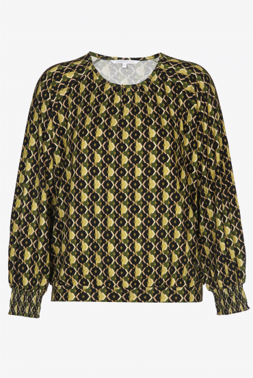 Top with long sleeves and print