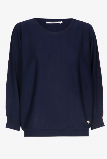 Oversized jumper in silk blend
