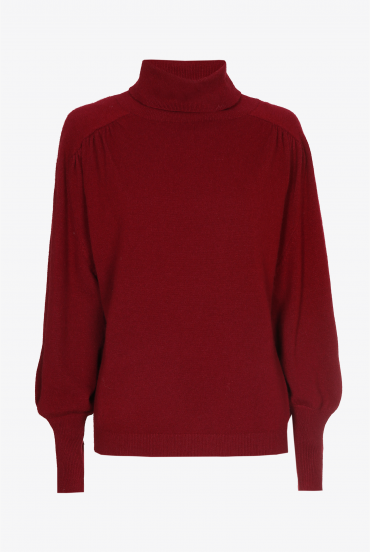 Pull à col roulé en mélange de cachemire
