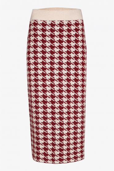 Rok met pied-de-poule print