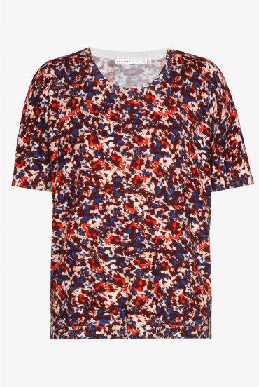 Wollen pull met print