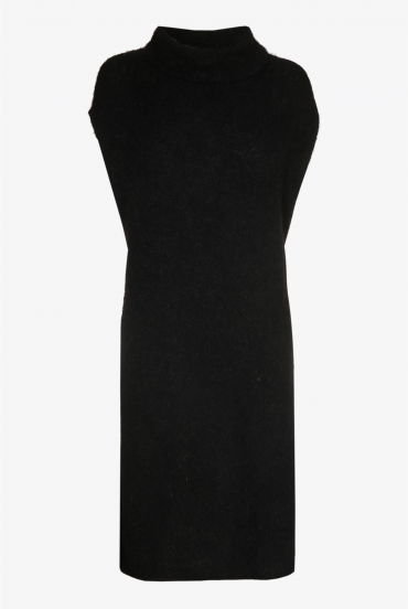 Sleeveless dress in alpaca wool