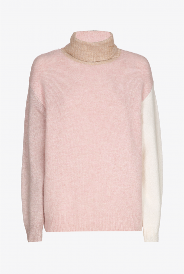 Multicoloured jumper with collar