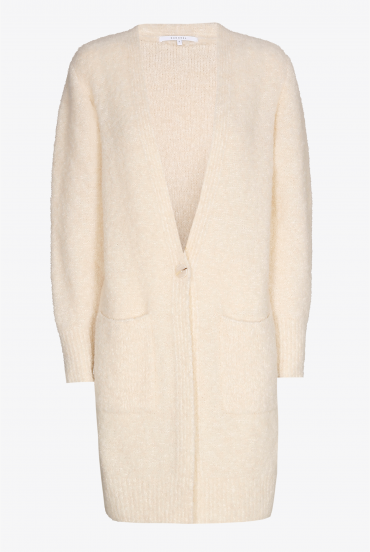 Long waistcoat with bouclé