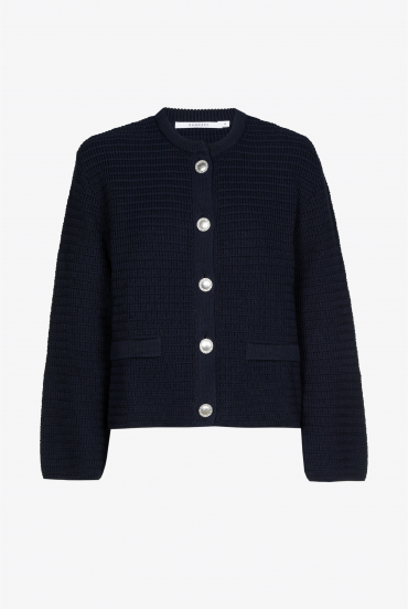 Knitted cotton jacket