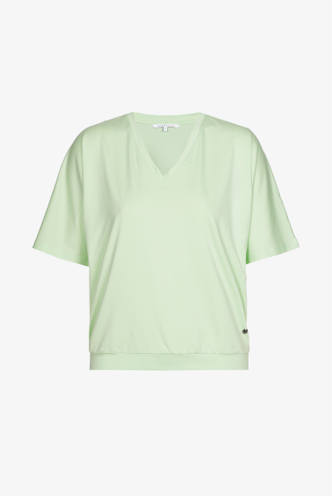 T-shirt with V-neck