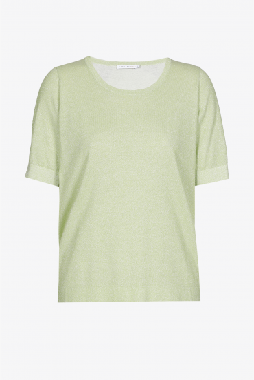 Cotton jumper with lurex