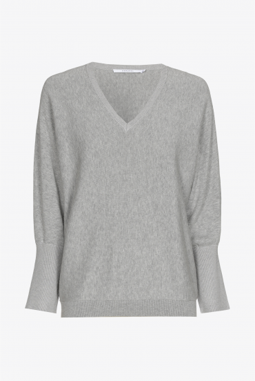 Weicher Pullover mit V-Ausschnitt