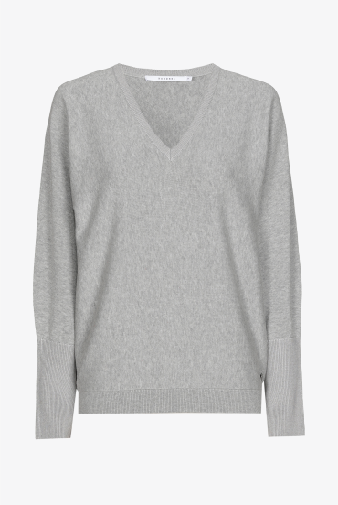 Fijne pull met V-hals