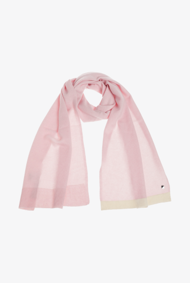 Cashmere scarf with contrasting trim