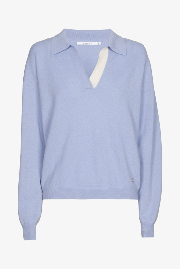 Trui in cashmere met polokraag