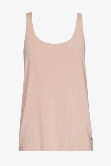 Sleeveless top with round neck