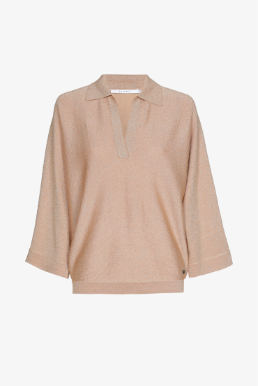 Pullover with polo collar 