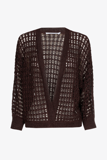 Cardigan with crochet pattern
