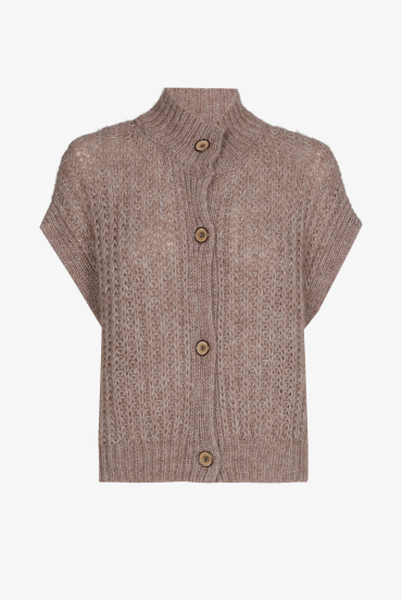 Knitted vest with buttons