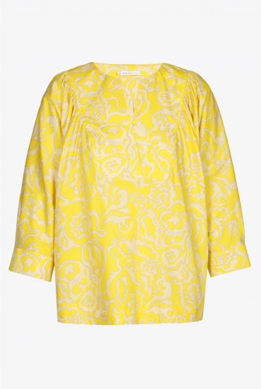 Gele blouse met print