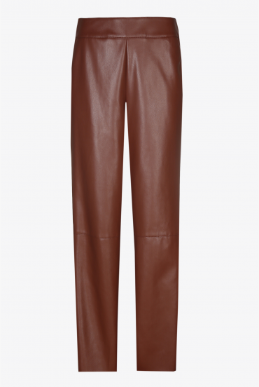 Leather-look trousers