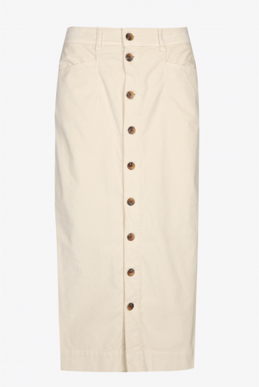 Velvet button down skirt