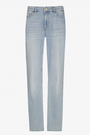 Trousers with denim look