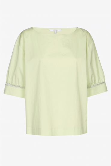 Oversized blouse with short sleeves