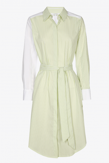 Halflange gestreepte shirt dress