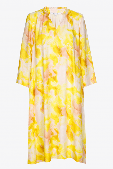Midi dress with tie dye print