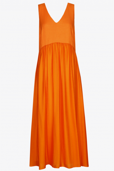 A-line dress with satin sheen