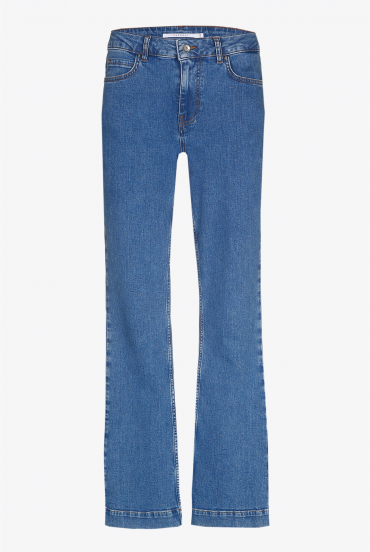 Jeansbroek met wijde pijpen