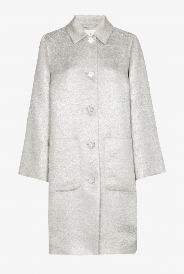 Manteau argenté à boutons