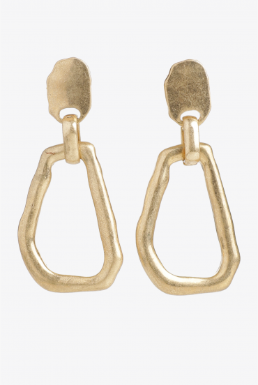 Gold-plated earrings with organic shape