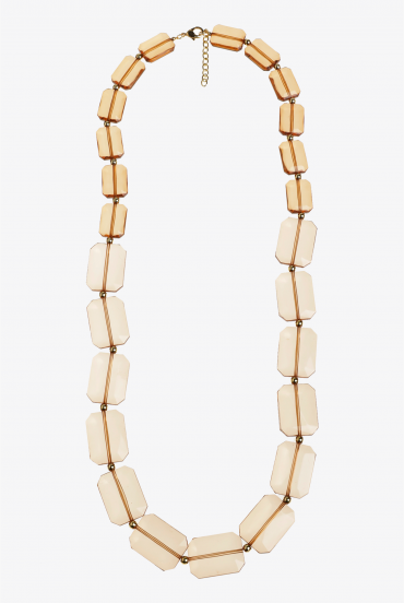 Lange halsketting met stenen